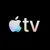 Apple TV logo on black background