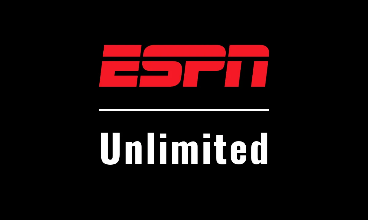 ESPN Unlimited Logo The ESPN Unlimited logo on a black background.