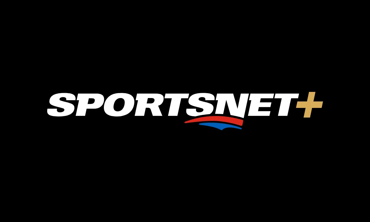 Sportsnet+ Logo The Sportsnet Plus logo on a black background.