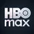 White HBO Max logo on black background