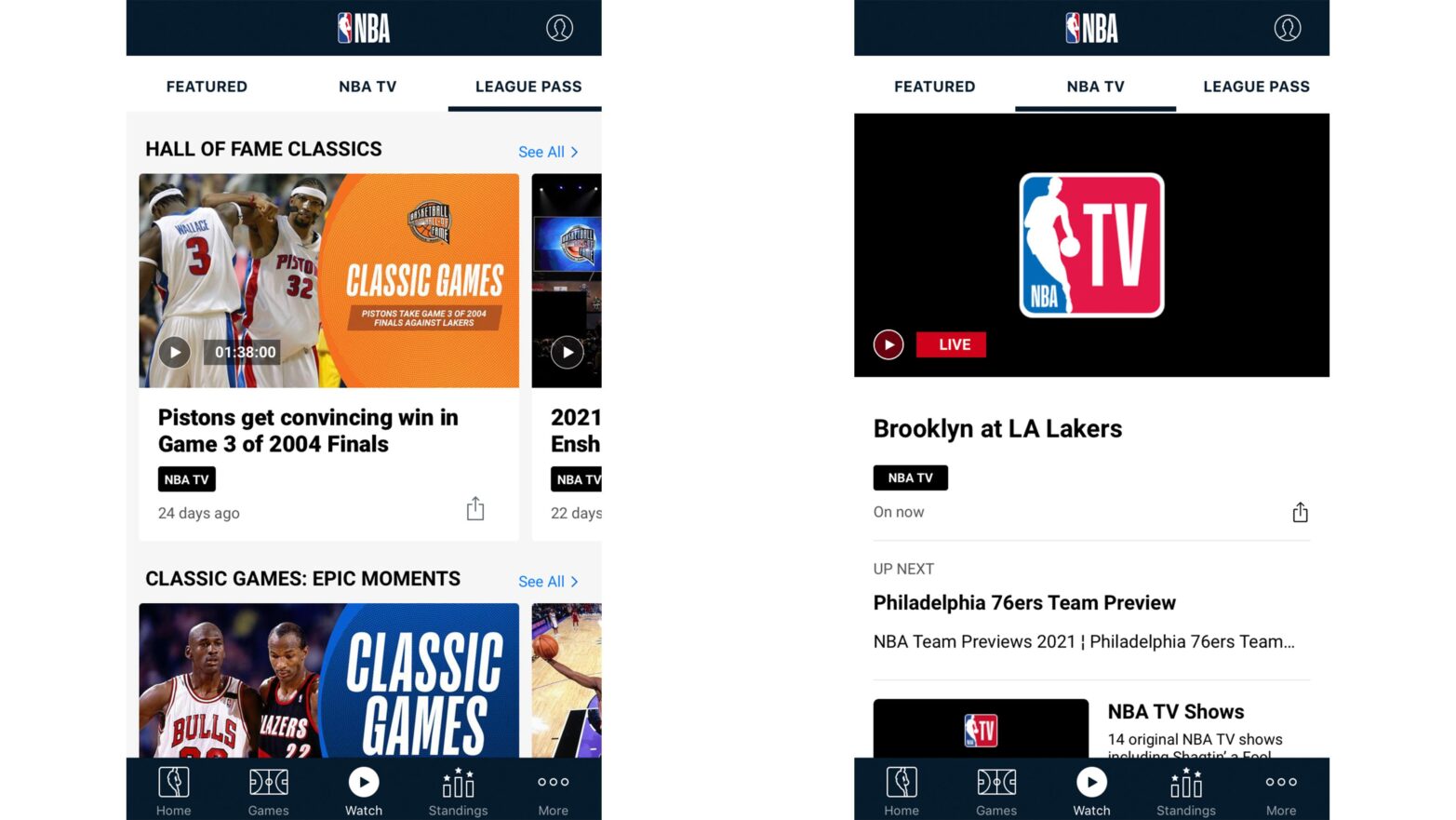 NBA League Pass vs. local broadcasts comparison