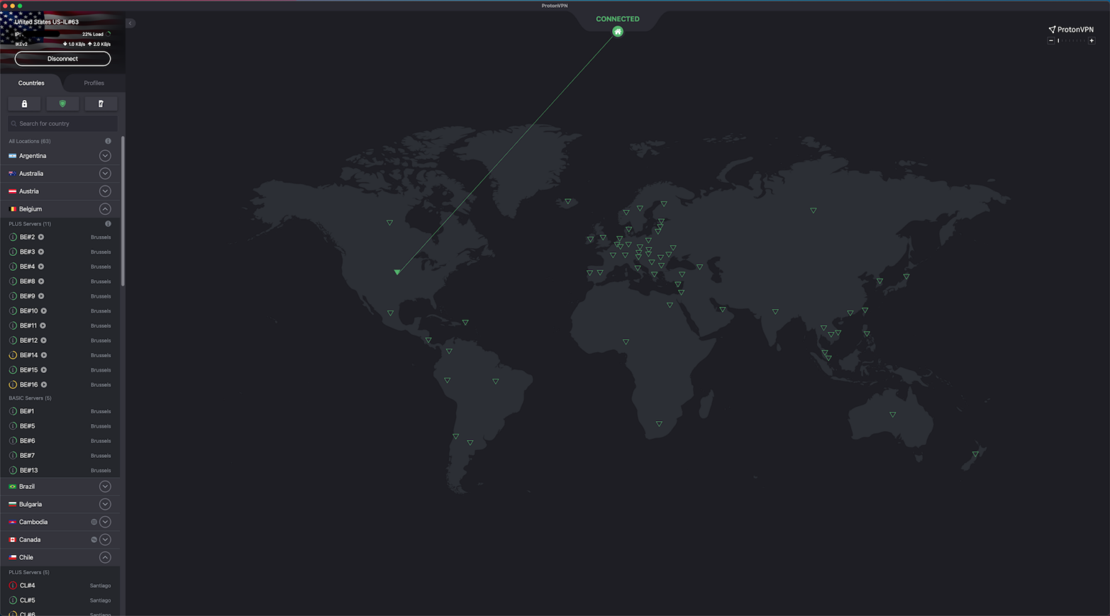 ProtonVPN home Screenshot of the ProtonVPN homepage.