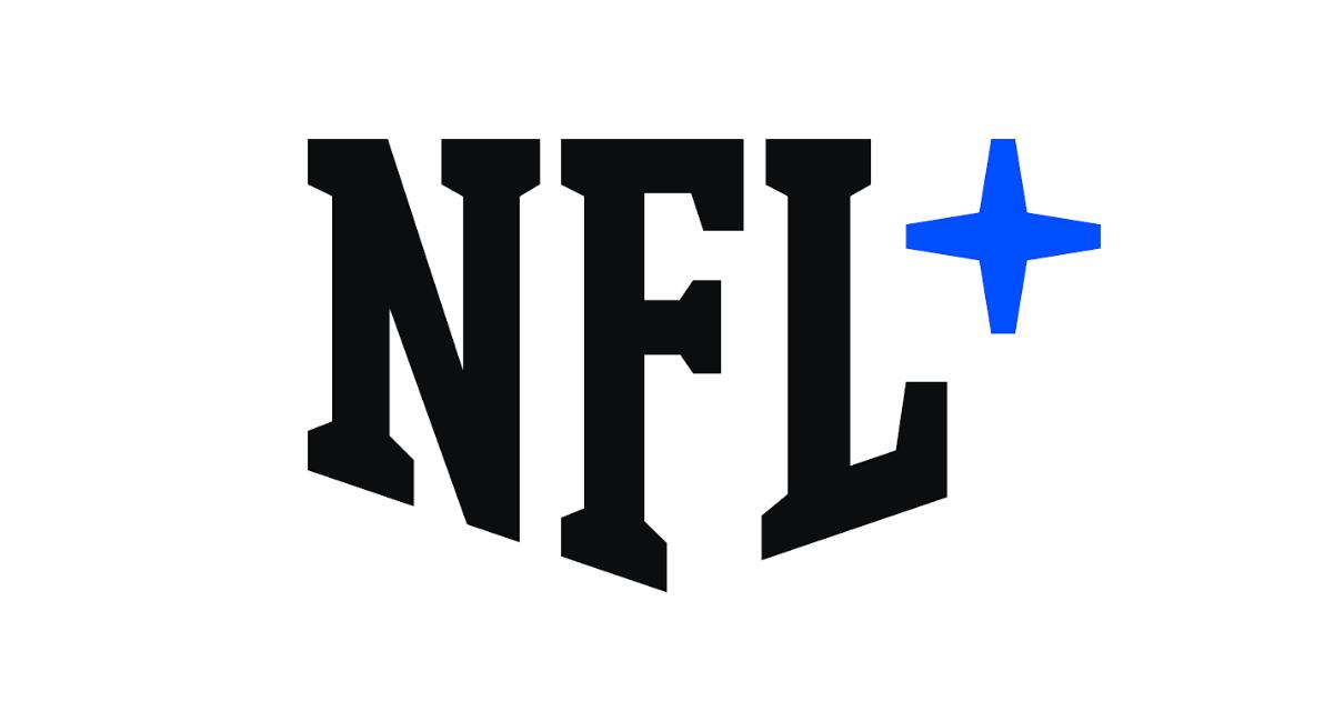 NFL Plus logo over white background.