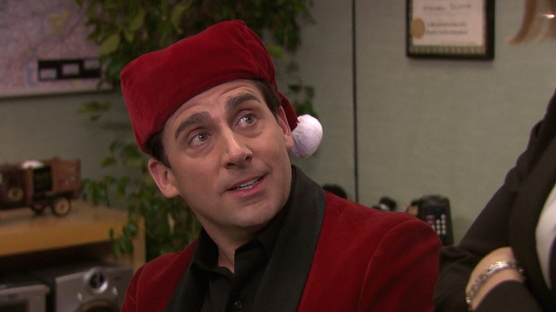 TheOfficeS7E12 Steve Carell as Michael Scott.