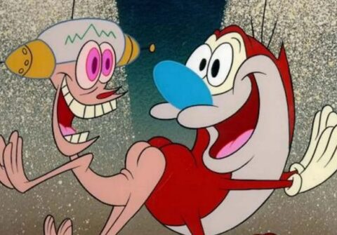 Still shot of animated series Ren and Stimpy