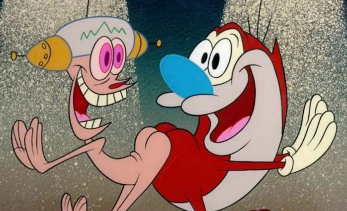 Still shot of animated series Ren and Stimpy