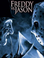 On the Freddy vs. Jason movie poster, Freddy Krueger and Jason Voorhees face off, each wielding their weapons of choice.
