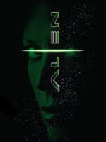 Amid black space and white stars, a green-tinted Ellen Ripley (Sigourney Weaver) peers out from behind the word Alien.