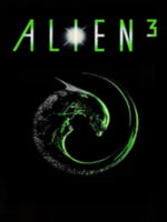 A green-tinted chestburster alien coiled below the title Alien3