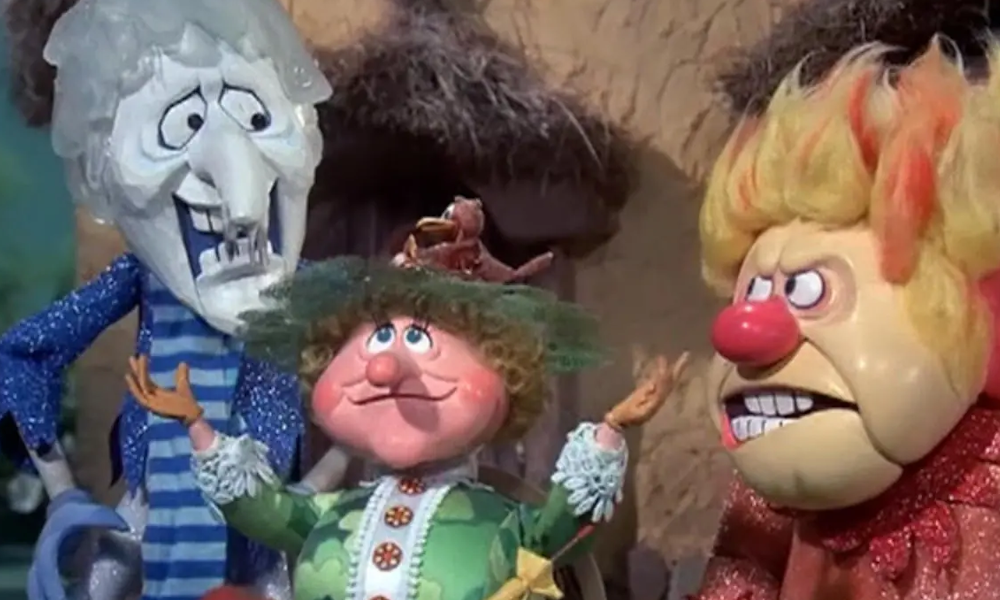 Snow Miser and Heat Miser with their mother, Mother Nature.