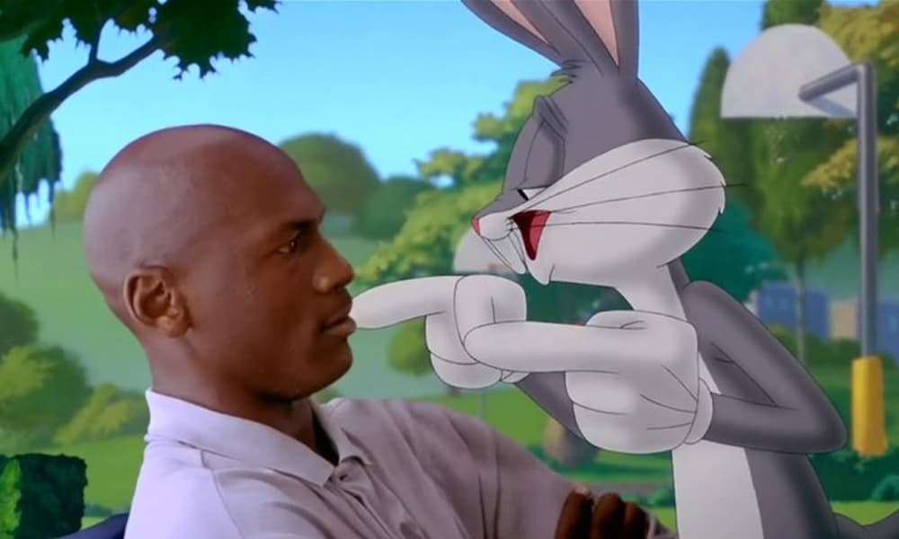 Michael Jordan and Bugs Bunny in Space Jam