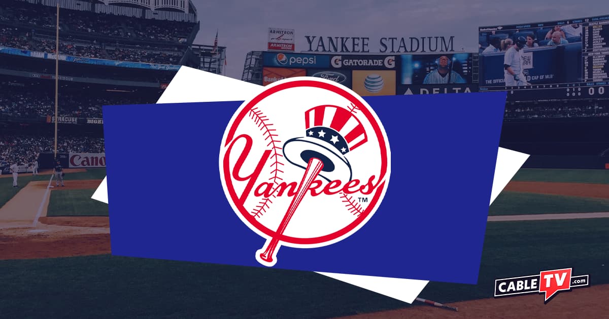 Image of Yankees logo over baseball field
