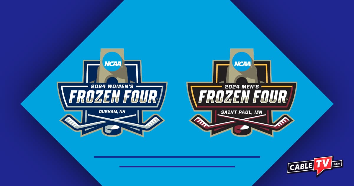 Men's and women's Frozen Four logos