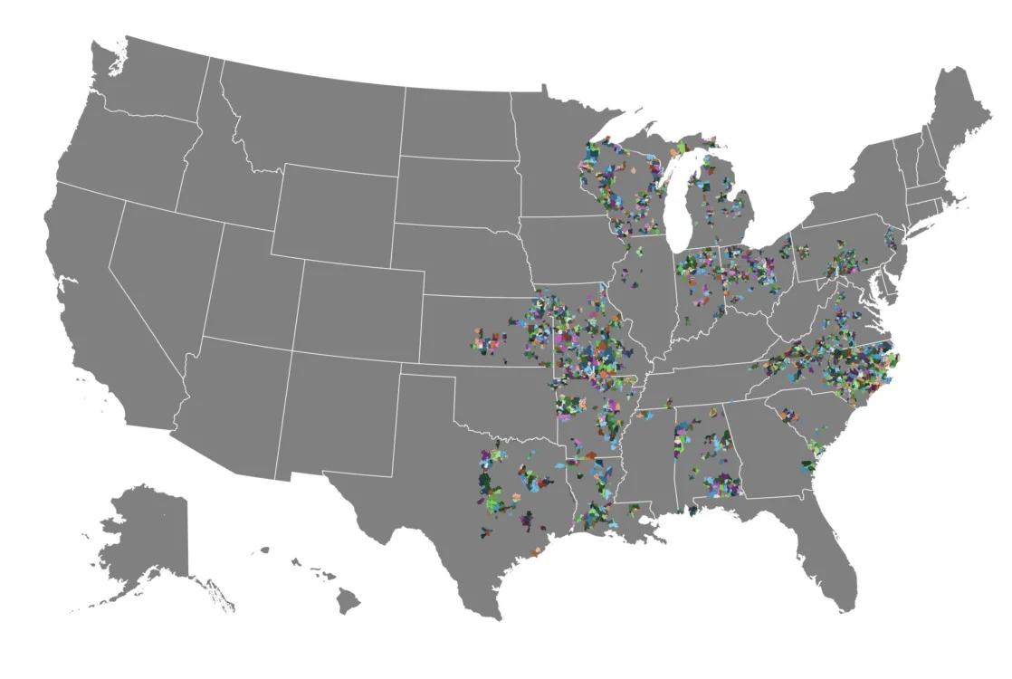 Brightspeed Availability Map A map of the US showing states with Brightspeed coverage.