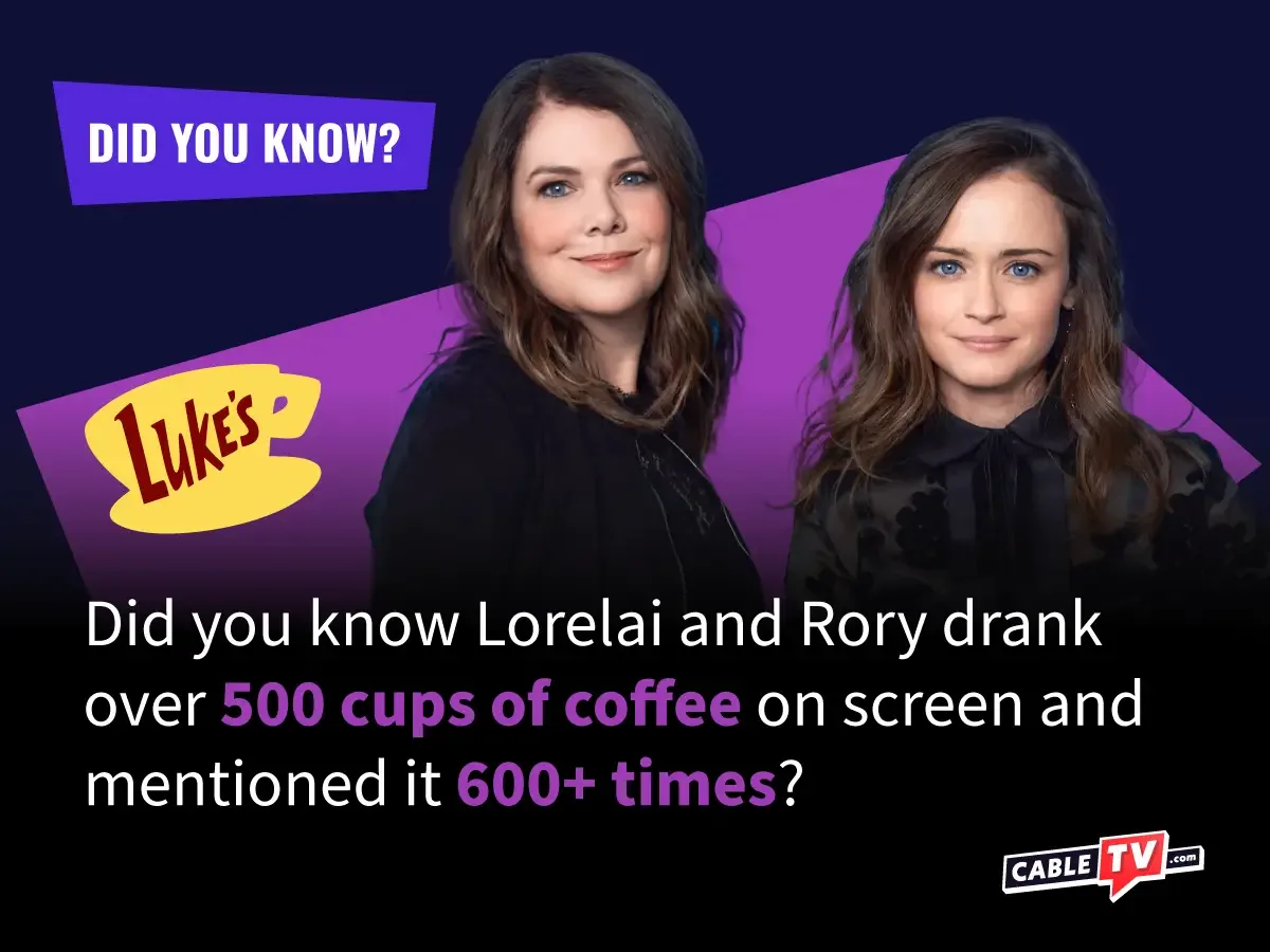 Did you know? Lorelai and Rory drank over 500 cups of coffee on screen and mentioned it over 600 times.