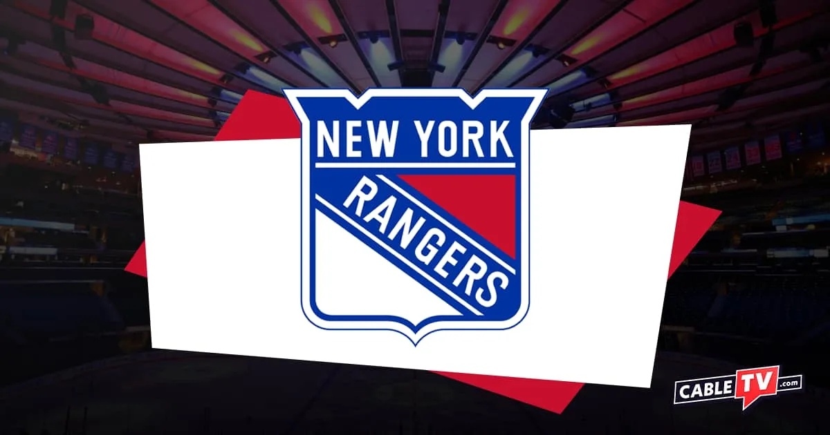 Red, white, and blue New York Rangers logo