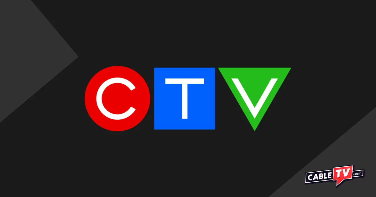 Logo for Canada's CTV on a black background