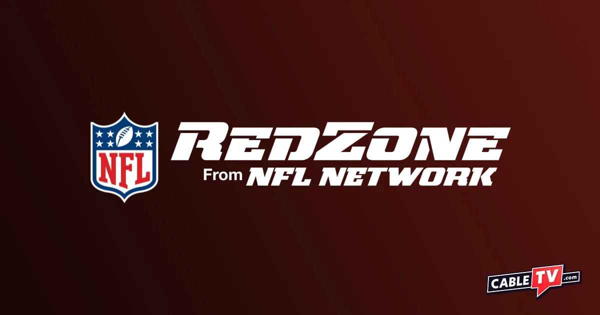 NFL RedZone logo on red to black ombre background