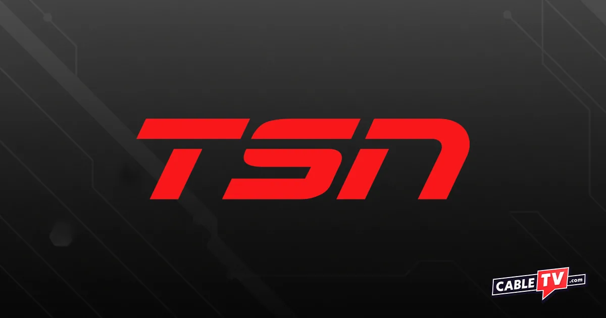 Red TSN logo on a dark gray background