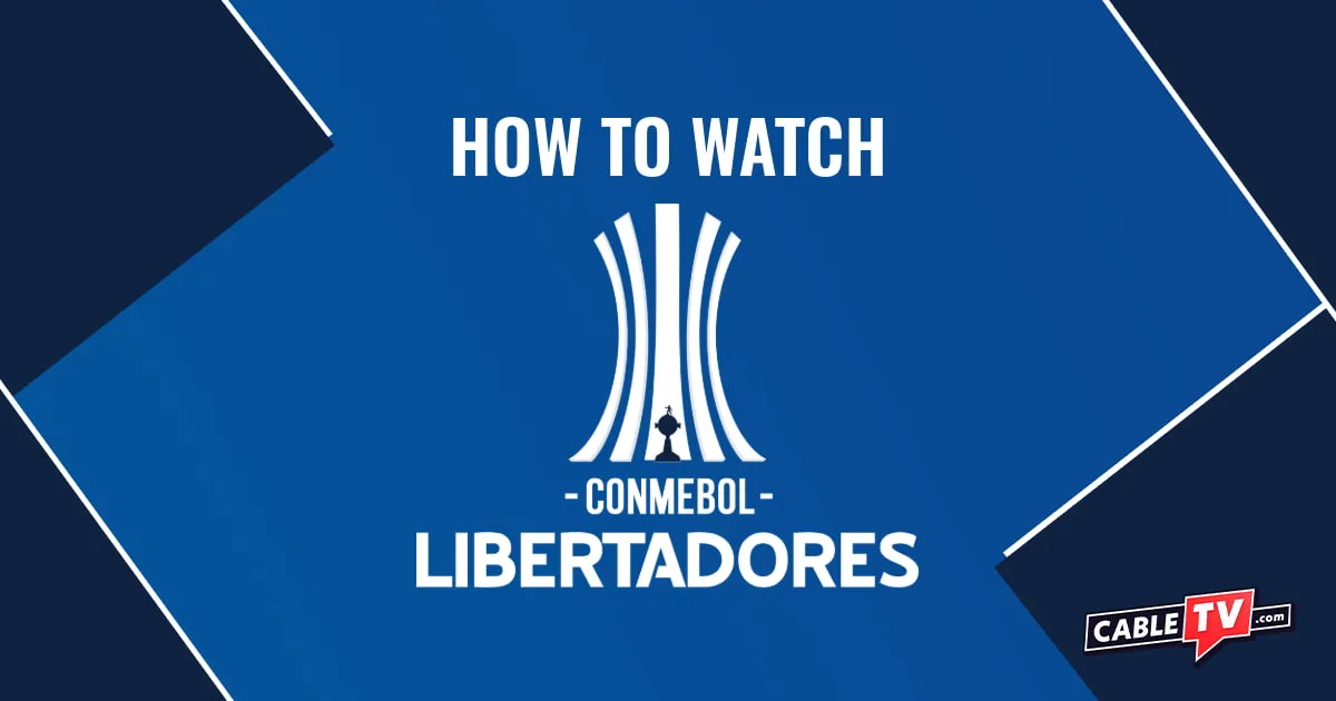 Copa Libertadores logo on a blue background