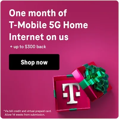 T-Mobile 5G Home Internet Black Friday Deal: One month free and $300 back
