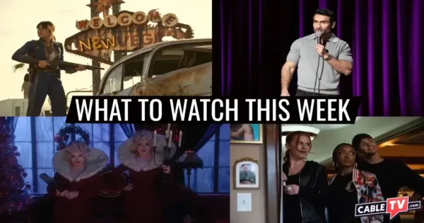 What to Watch This Week - Dec. 15–21 A collage of images from Fallout, Kumail Nanjiani: Night Thoughts, The Boulet Brothers’ Holiday of Horrors, and Mo’ Waffles, movies and shows covered in CableTV.com’s What to Watch This Week column for Dec. 15–21.