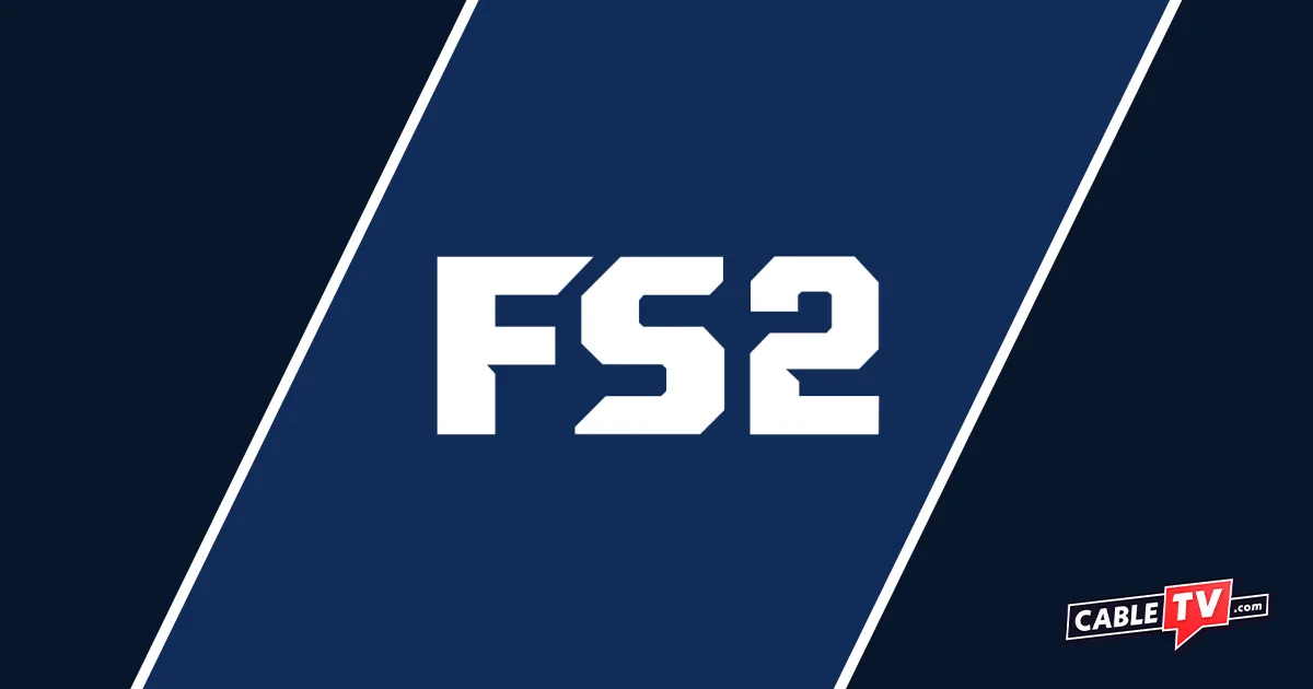 White FS2 logo on dark blue background