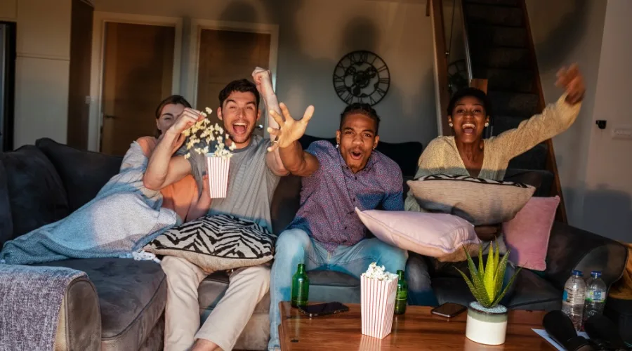 Super Bowl party streaming the game with T-Mobile 5G Home Internet