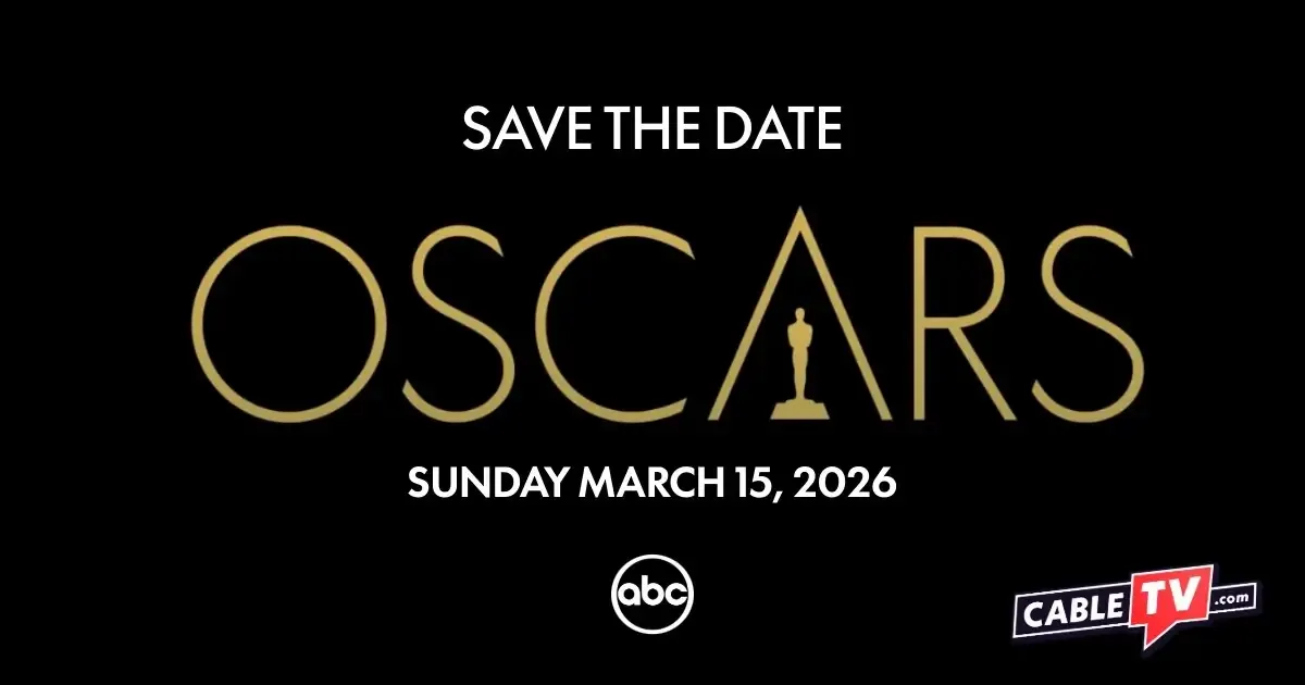 A gold Oscar statuette with white text: "OSCARS"