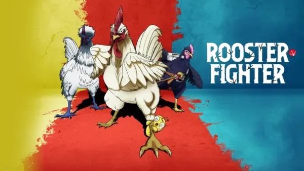 Promo image for "Rooster Fighter." It's got chickens in it.