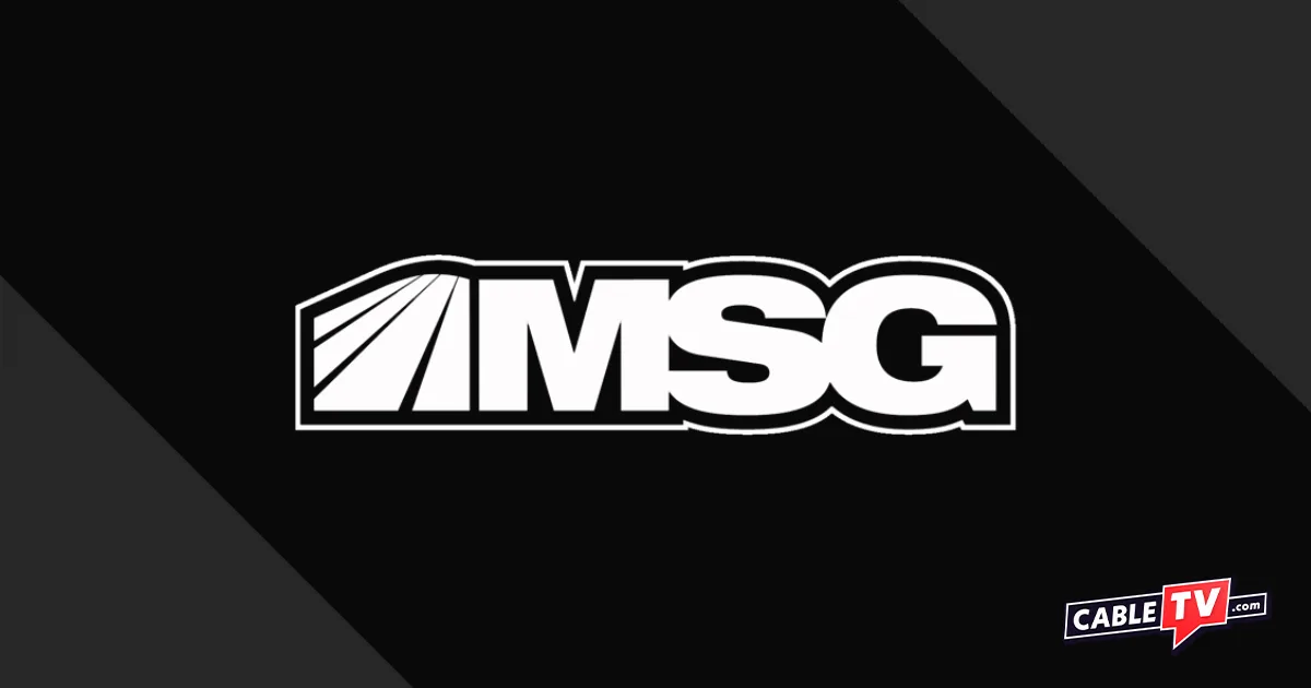 White MSG logo on a black background