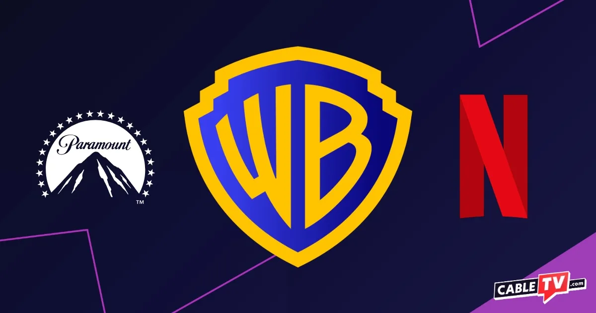 The Paramount, Warner Bros., and Netflix logos.