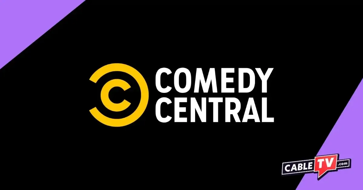Comedy Central logo on black background