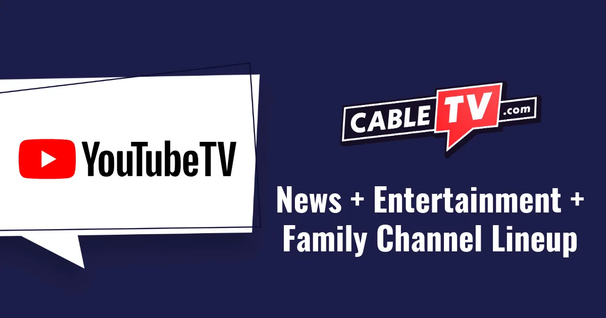 Check out the full YouTube TV News + Entertainment + Family Plan channel lineup before you sign up.