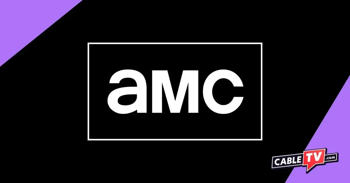 AMC logo on a black background