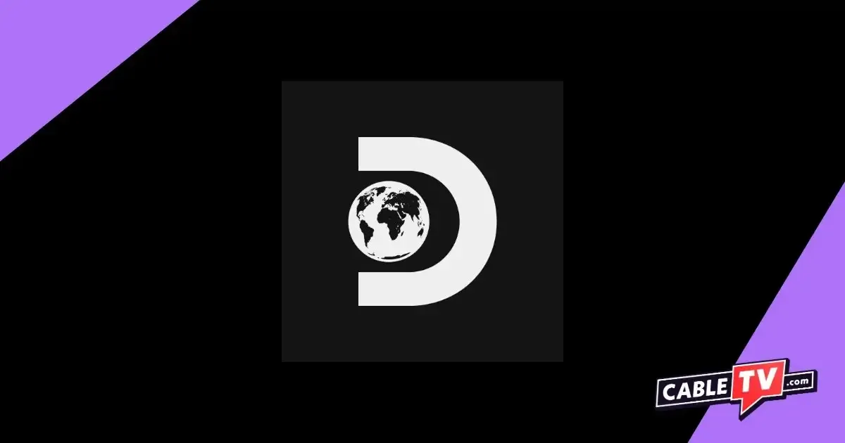 Discovery channel logo on black background