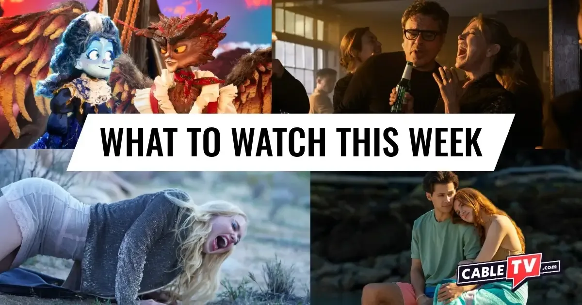 A collage of images from "I Am Frankelda," "Alice and Steve," "Find Your Friends," and "The Listeners," shows covered in CableTV.com’s What to Watch This Week column for June 8–14.