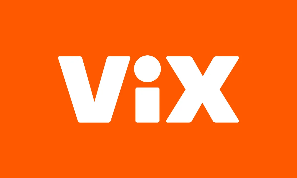 ViX Logo The ViX logo on an orange background.