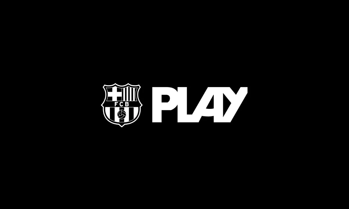 Barça Play Logo The Barça Play logo on a black background.