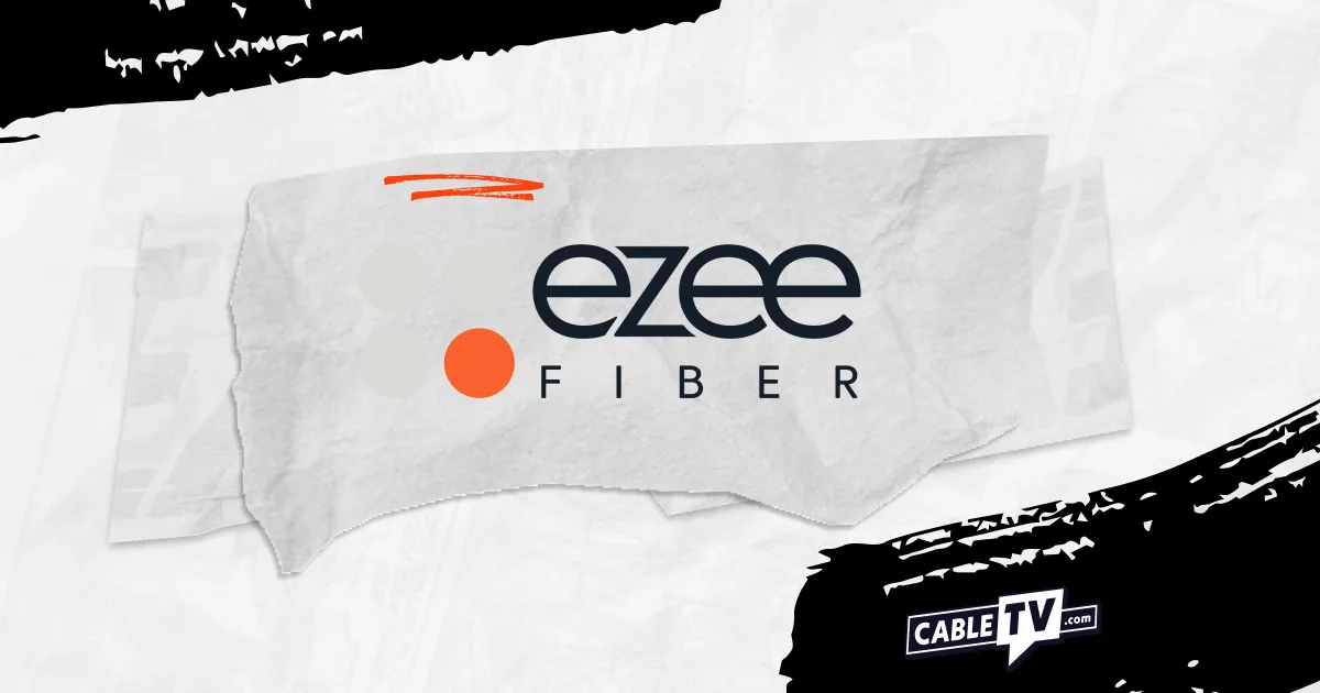 Ezee Fiber hero image Graphic with the CableTV.com and Ezee Fiber logos