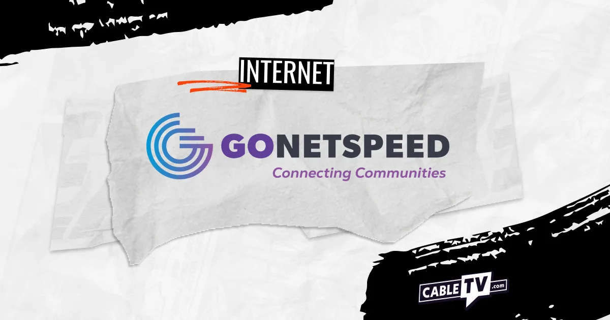 GoNetspeed hero image Graphic with the CableTV.com and GoNetspeed logos