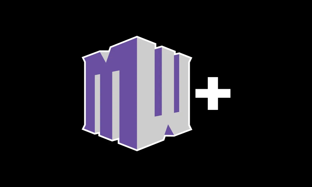 MW+ Logo The Mountain West Plus logo on a black background.