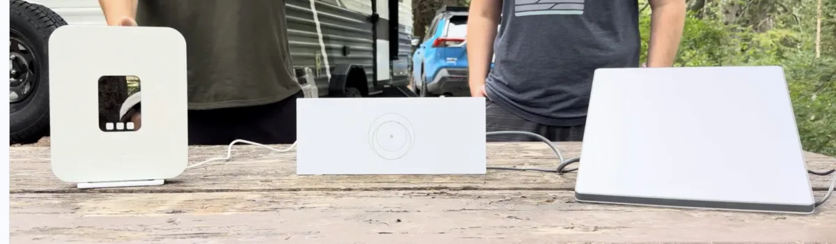 an image of the starlink and tmobile gateway devices