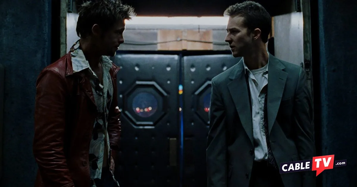 Brad Pitt and Edward Norton in a scene from 'Fight Club.'