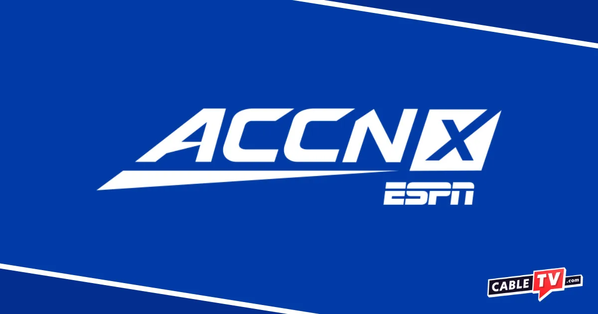 ACC Network Extra logo on blue background