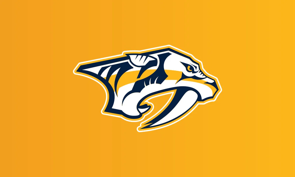 Nashville Predators App Logo The Nashville Predators App logo on a yellow background.