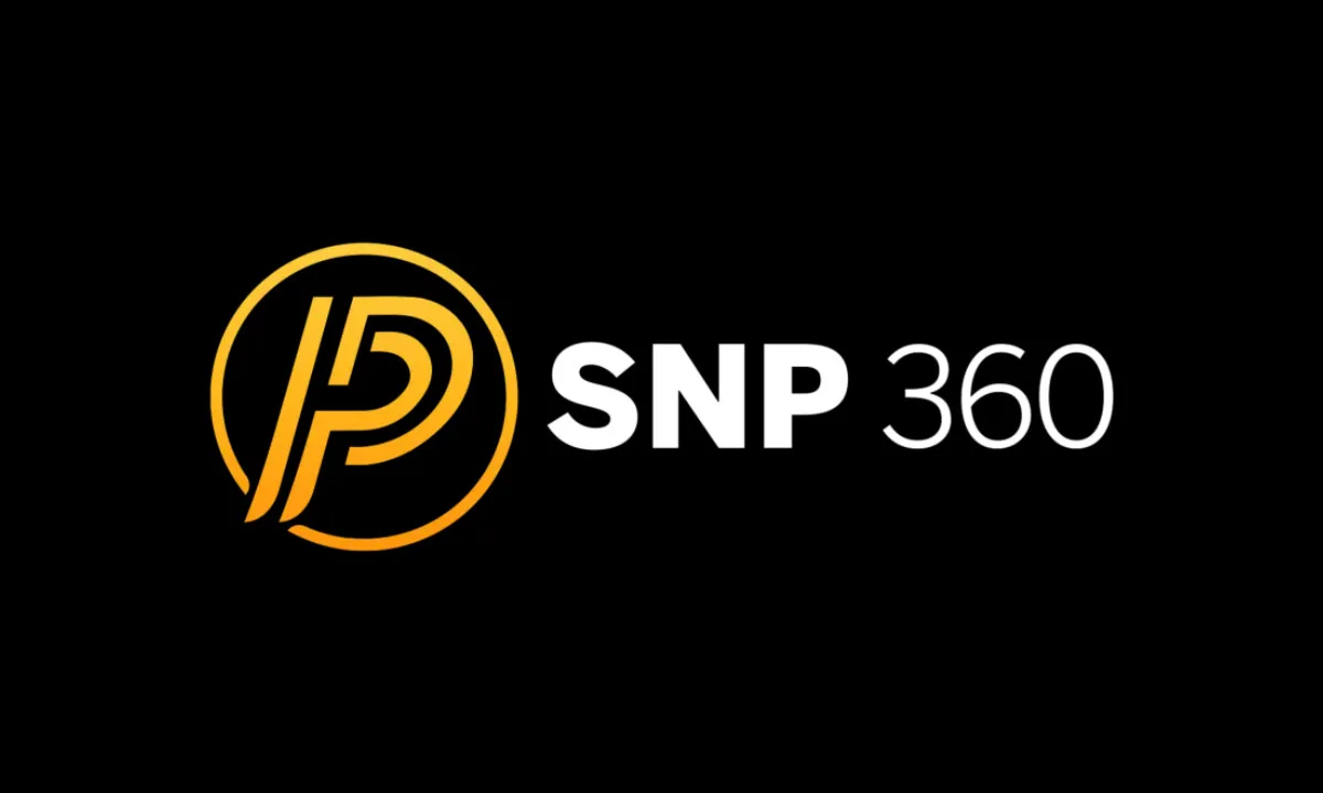 SNP 360 Logo The SNP 360 logo on a black background.