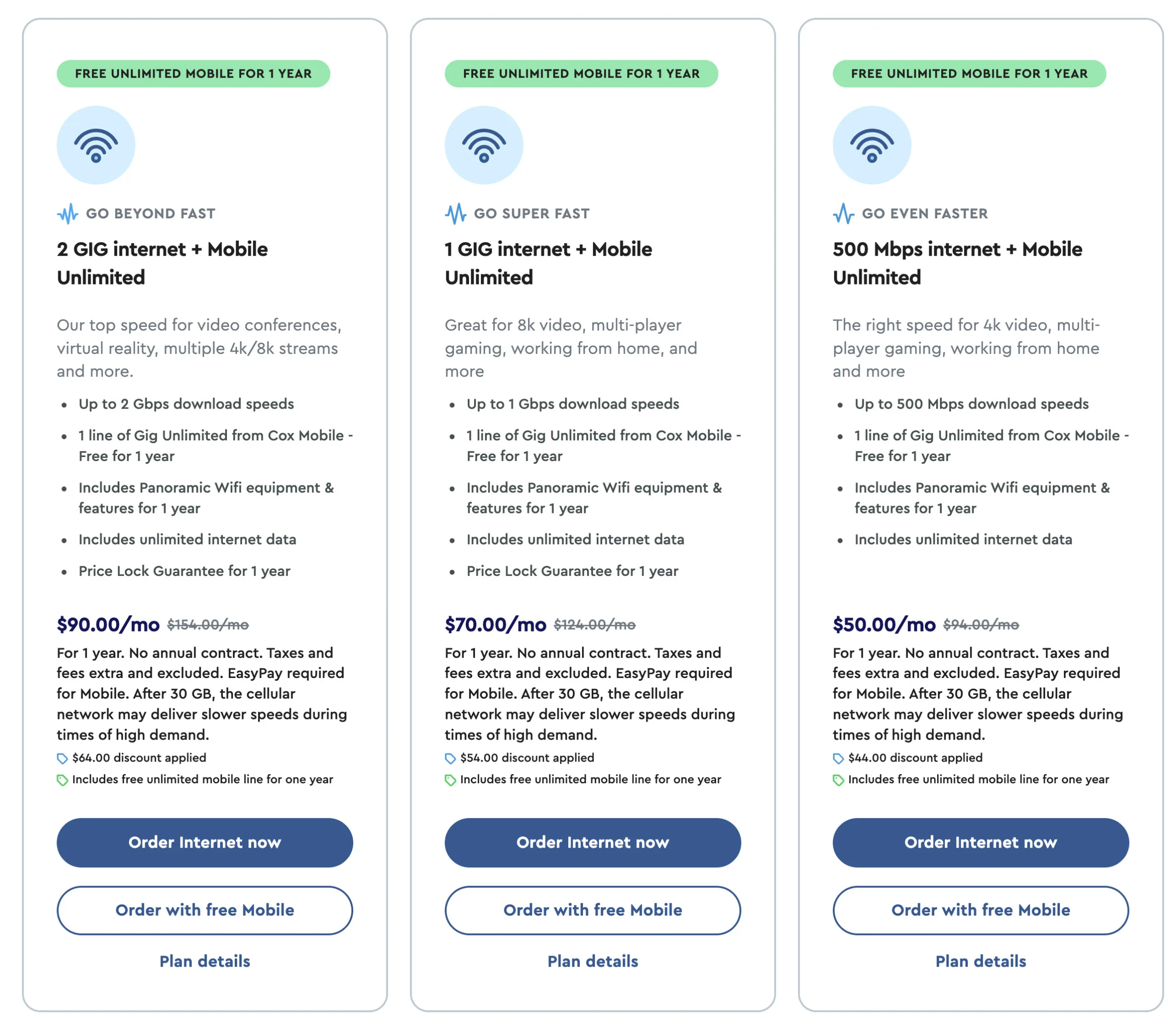 Cox Internet Prices 9.4.26