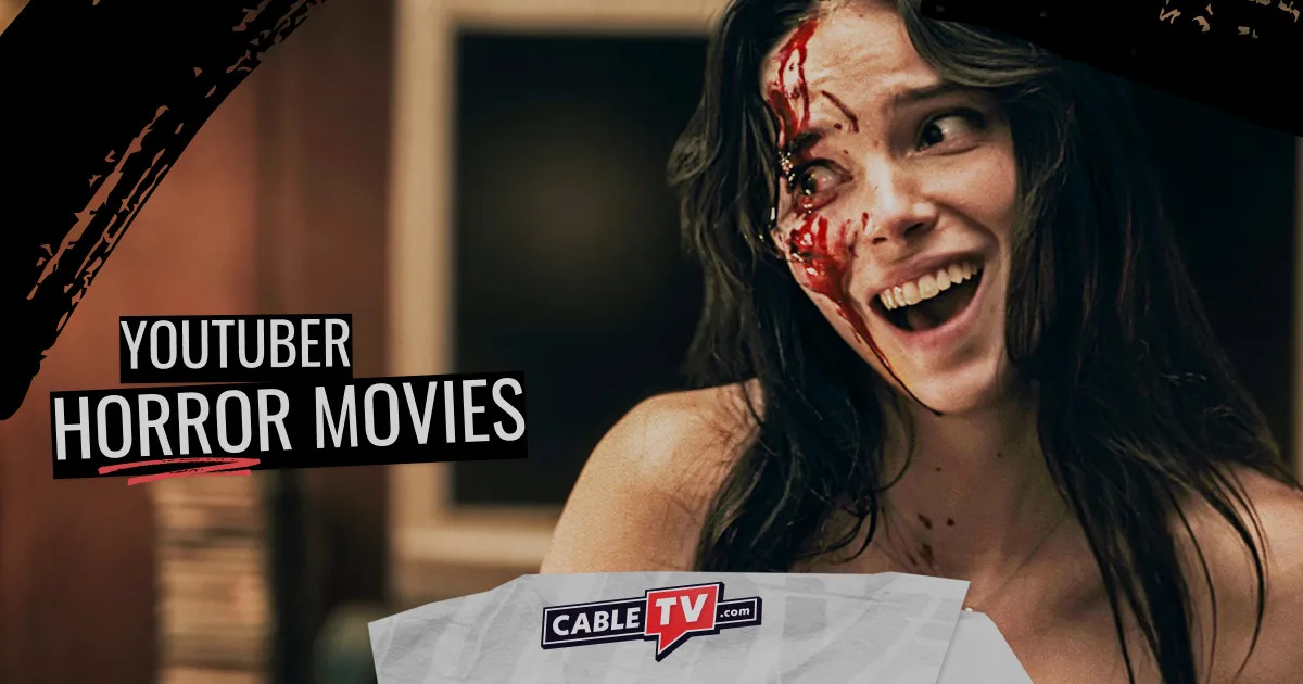 In a scene from Curry Barker's "Obsession," a teenage girl is talking, perhaps crazily, while blood streams down her face.