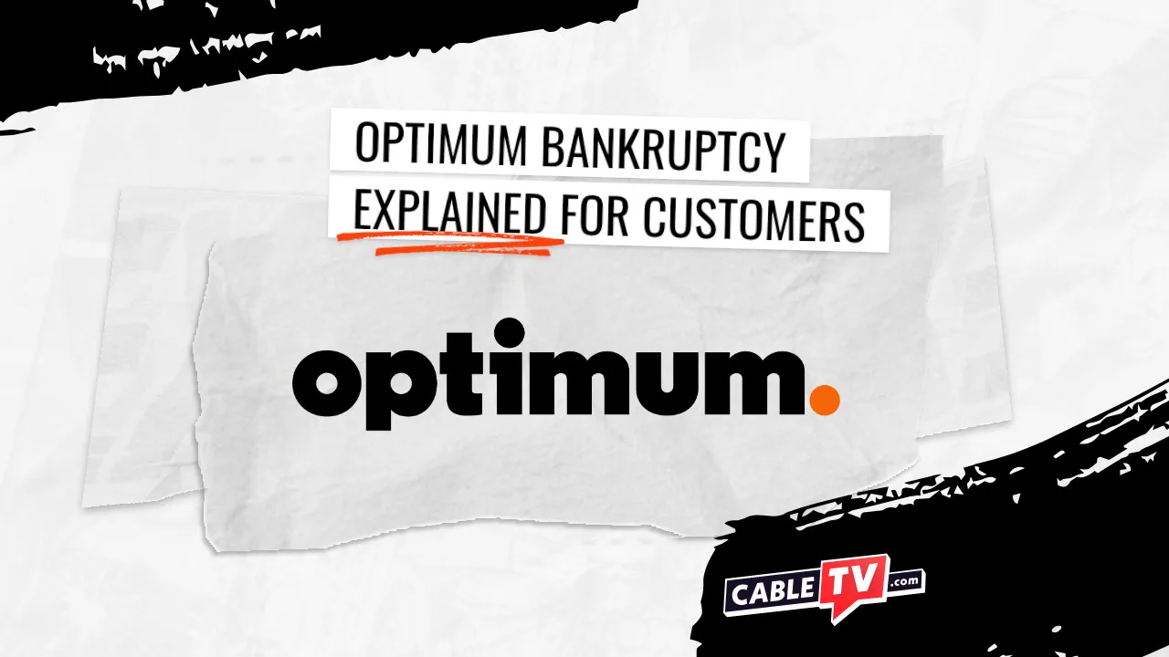 Optimum logo and the text "Optimum Bankruptcy Explained for Customers" above it in front of a grey background.